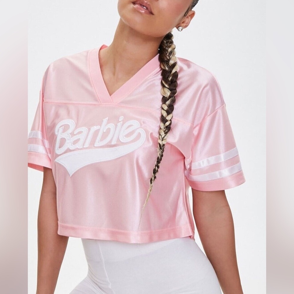 Barbie Jersey Crop Top